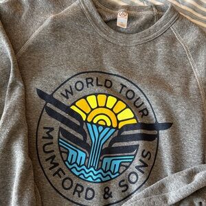 Mumford & Sons World Tour Grey Graphic Sweatshirt